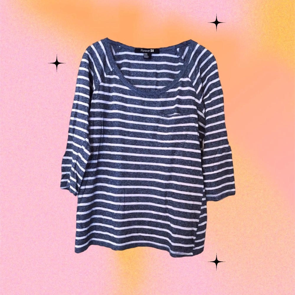 Forever 21 Striped Long Sleeve Top